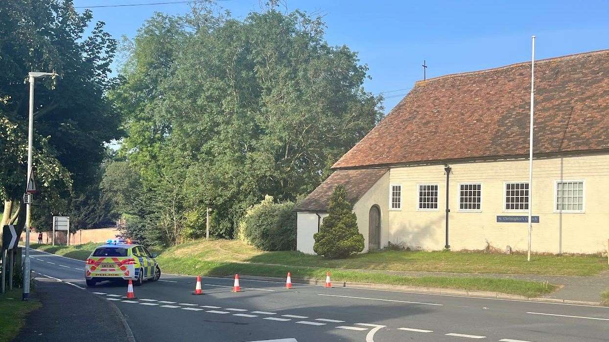 The road is closed near to the entrance for Eastwell Manor, however, the hotel remains open