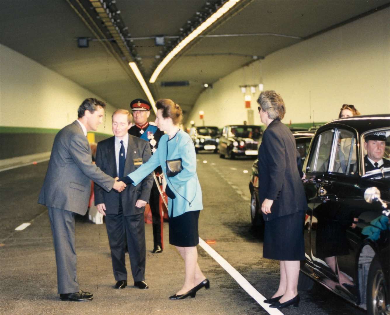 Princess Anne at the opening of the Medway Tunnel. 1996 Negative Reference: 5A.1033.W.96 (22880422)