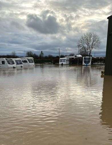 David Walters said it is ‘heartbreaking’ to see how flooding has hit his business in South Lincolnshire (David Walters/PA)