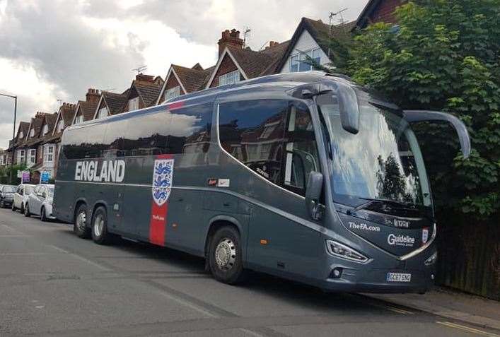 The England coach was spotted in Whitstable. Pic: Luke Earl (12211328)