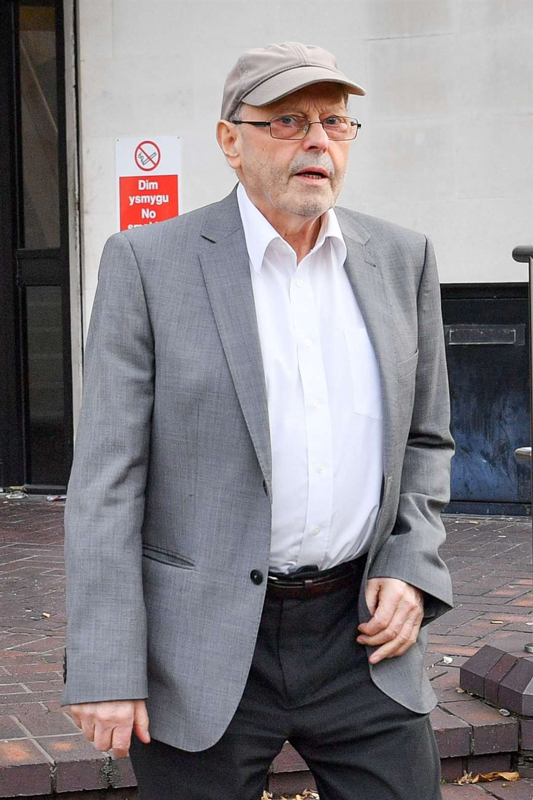 Geoffrey Bran outside Swansea Crown Court, where he was cleared of killing his wife after he was accused of burning her with scalding oil following a row in their chip shop (Ben Birchall/PA)