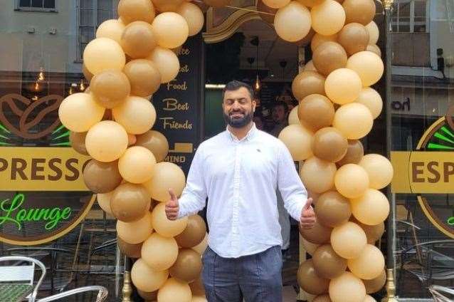 Bilal Ahmad has opened Espresso Lounge in Middle Row in Ashford. Picture: Espresso Lounge