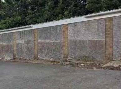 The "dilapidated" garages set to be replaced by the new housing scheme in the area near St Martin’s Hospital