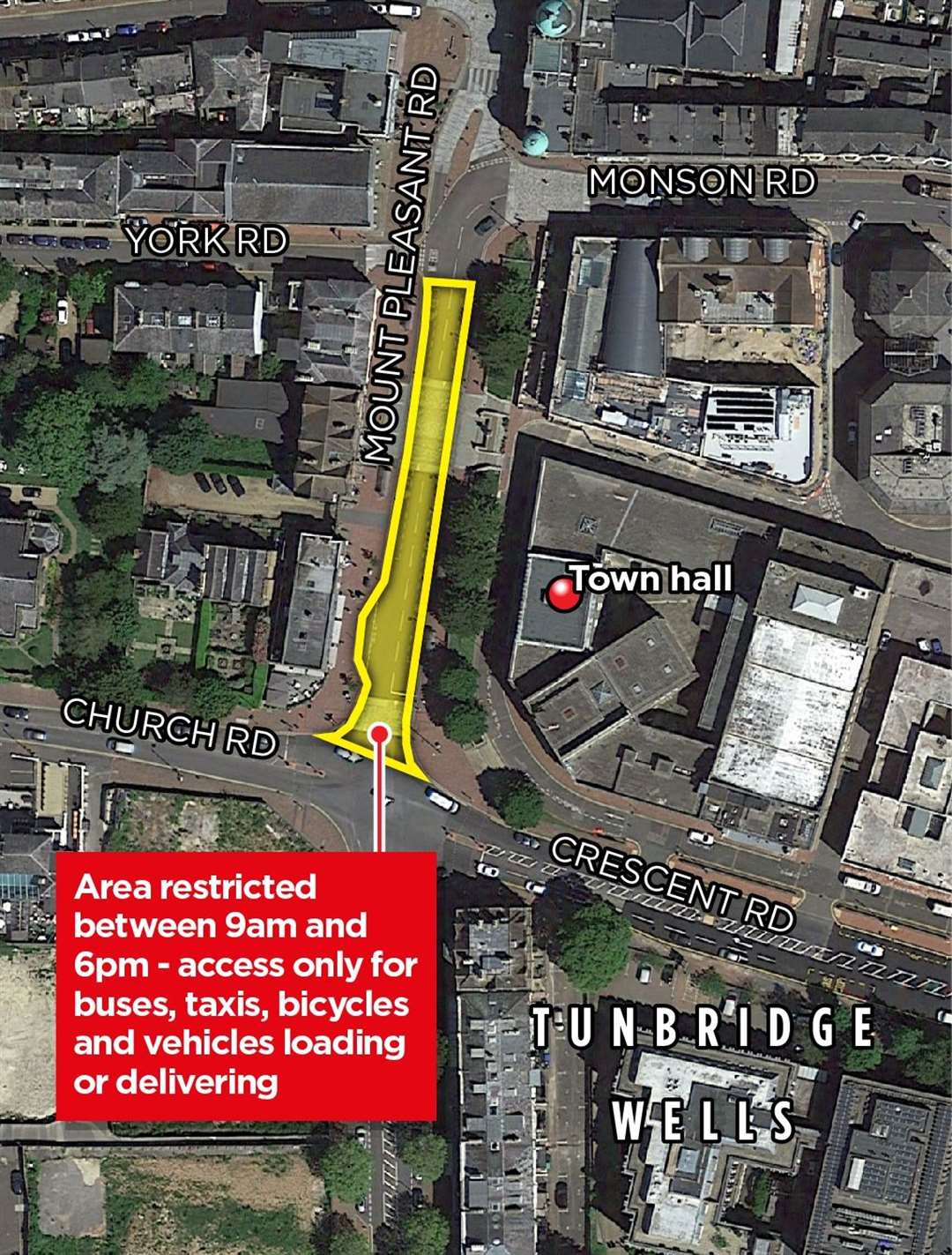 The restricted area is comparatively small