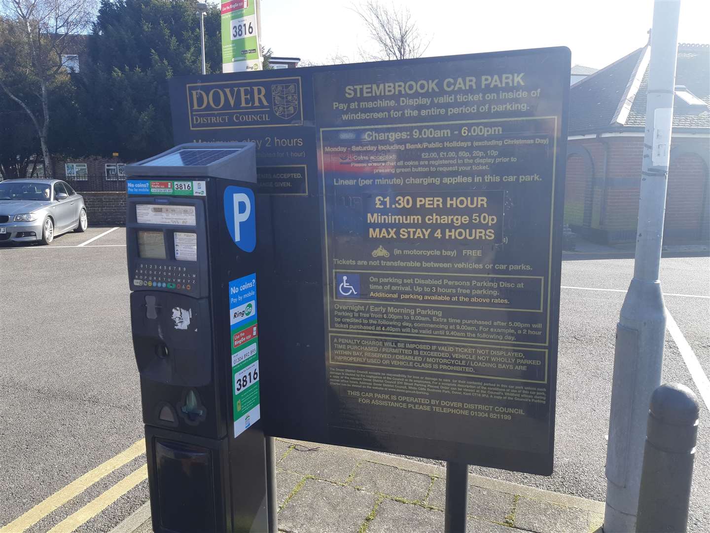 The current £1.30 an hour fee as shown at Stembrook, in Dover. Picture:Sam Lennon KMG