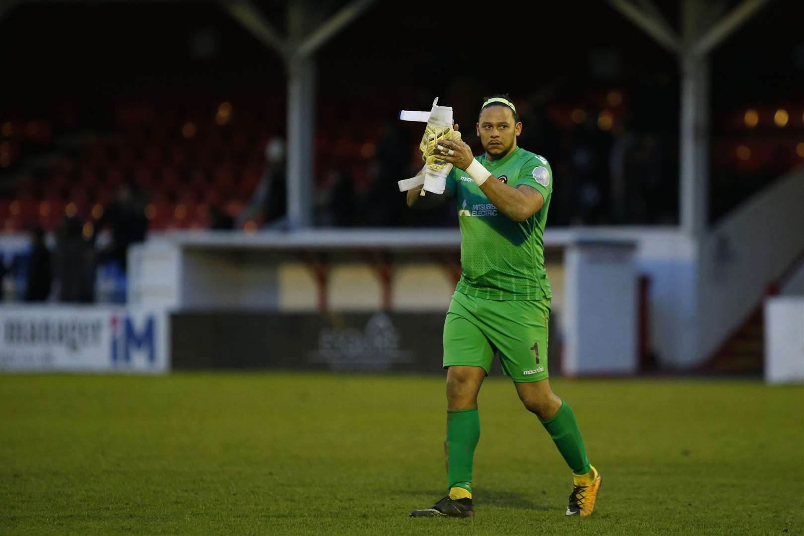 Ebbsfleet Goalkeeper Nathan Ashmore. Picture: Andy Jones