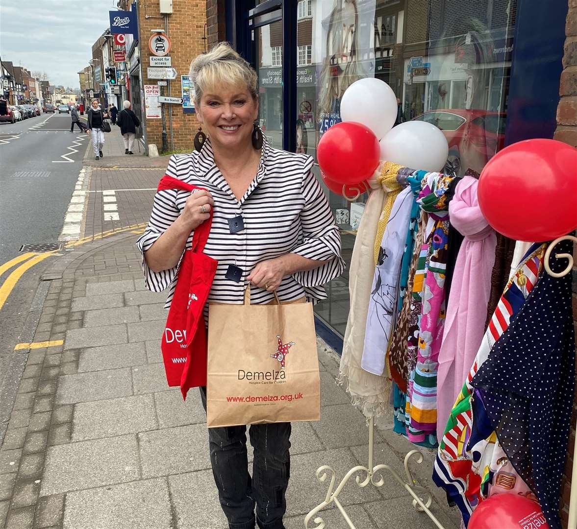 Singer Cheryl Baker offered her support at the opening of the Demelza store in Sevenoaks