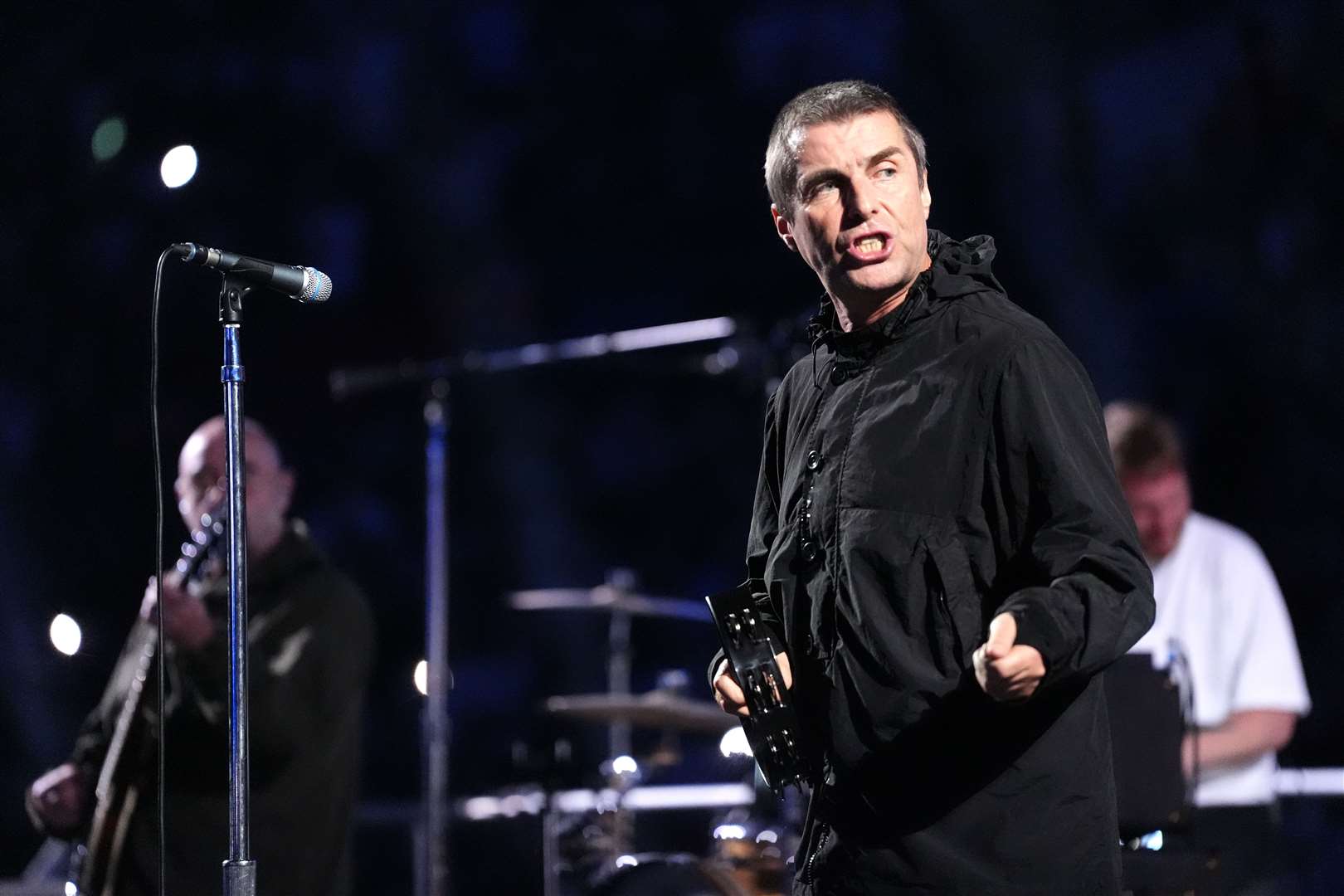 Liam Gallagher of Oasis performing ahead of the IBF world heavyweight bout at Wembley Stadium in September (Bradley Collyer/PA)