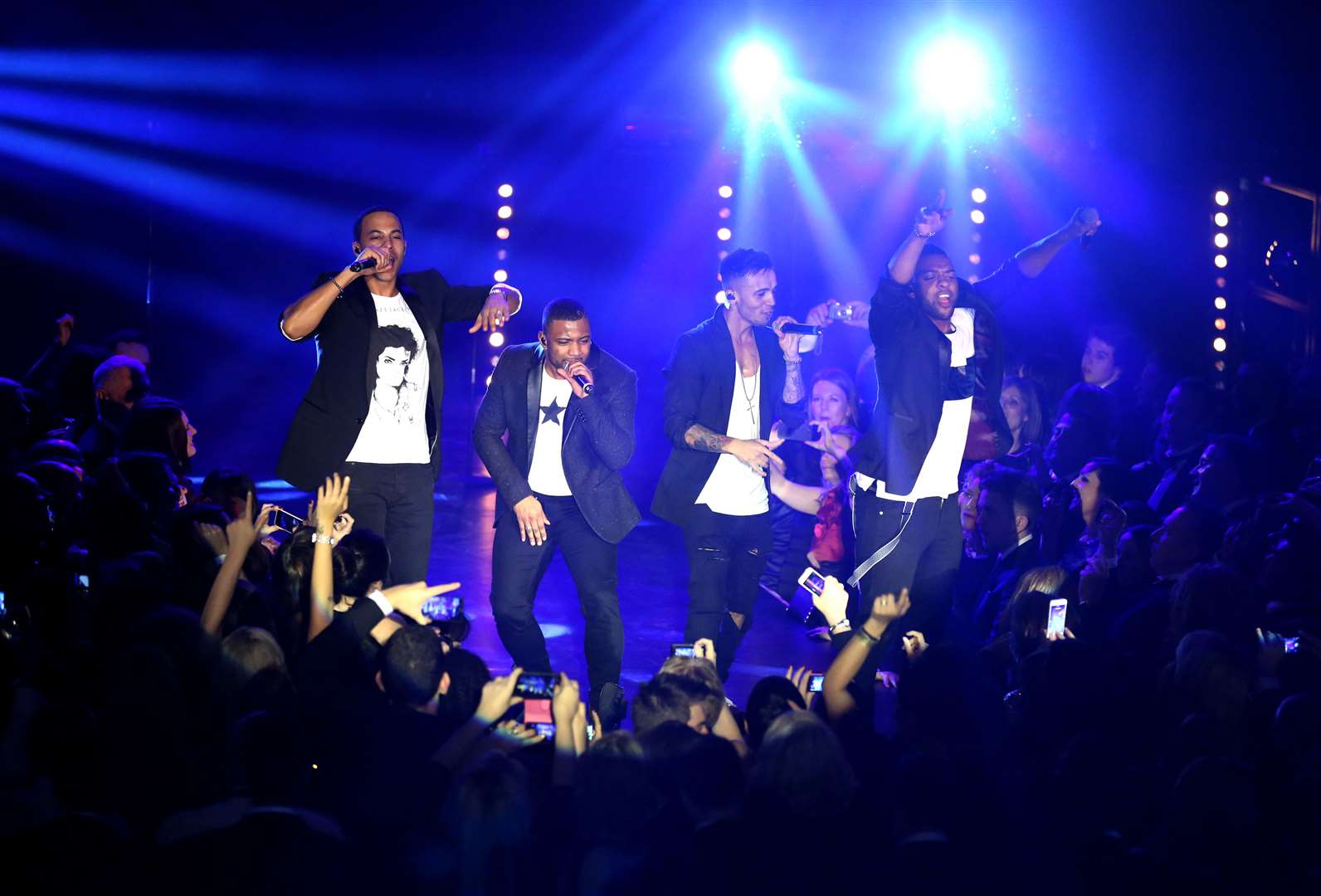 JLS perform at the Capital Rocks charity evening (Chris Radburn/PA)