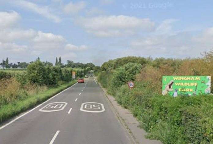 Roman Road which runs past Wingham Wildlife Park