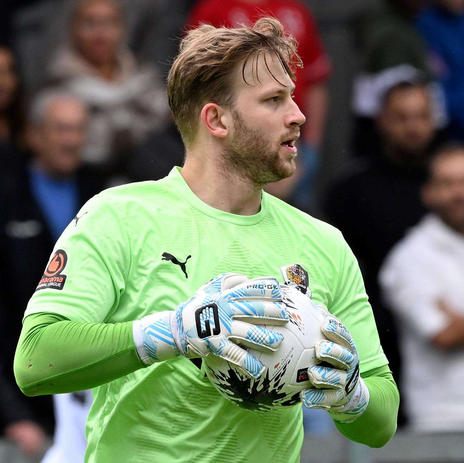 Jacob Marsden - the keeper helped Dartford keep a third clean sheet in four matches at Chatham. Picture: Keith Gillard