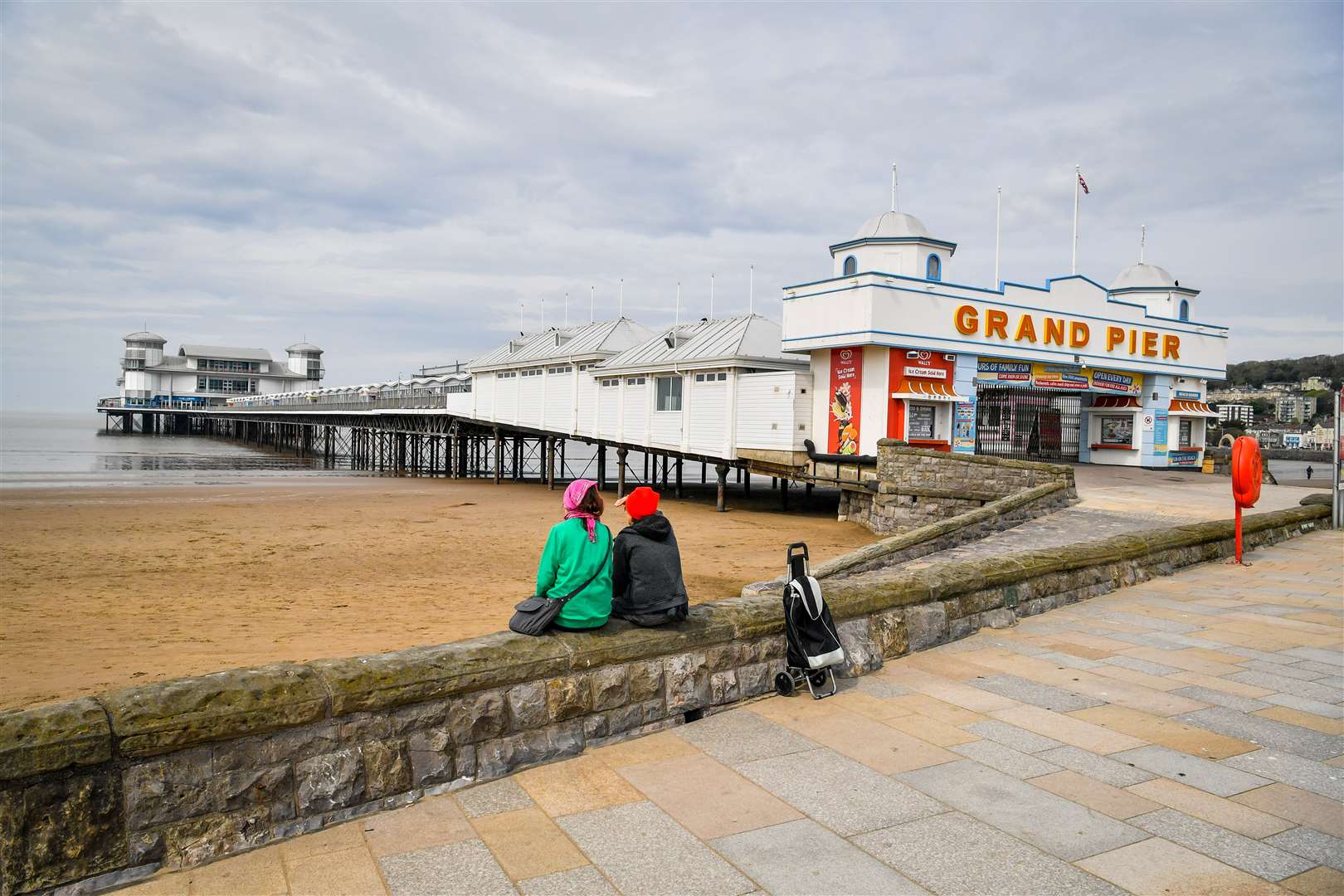 There were few people on the beach and promenade at Weston-super-Mare, Somerset (Ben Birchall/PA)