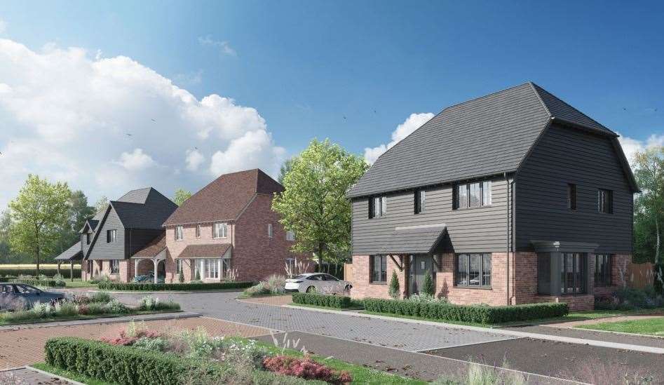 How the new homes in Capel-le-Ferne, between Folkestone and Dover, will look. Picture: Aile Homes