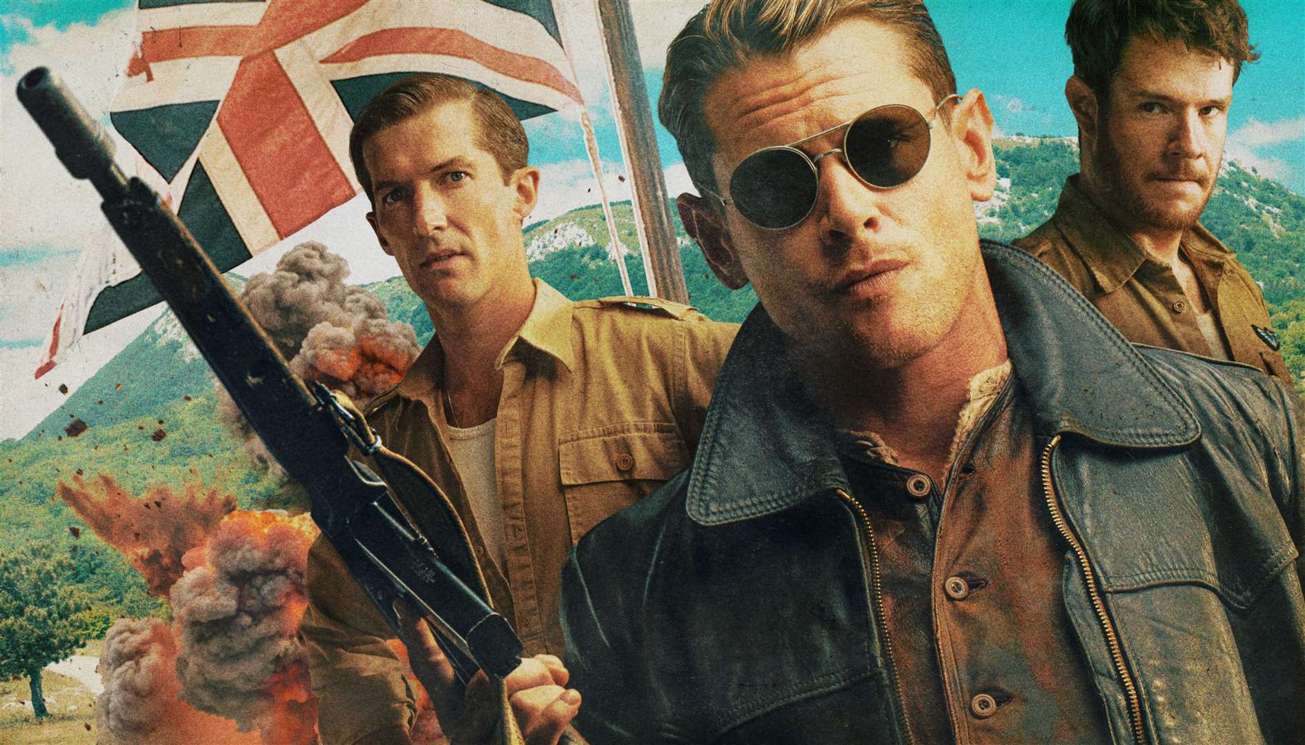 It stars Gwilym Lee as Bill Stirling, Jack O'Connell as Paddy Mayne and Connor Swindells as David Stirling. Picture: BBC/Banijay UK/Robert Viglasky