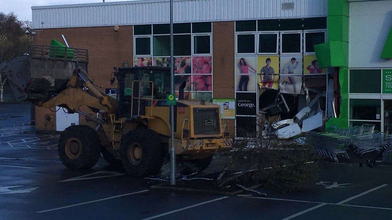 The scene outside the Asda in Longfield Road, Tunbridge Wells