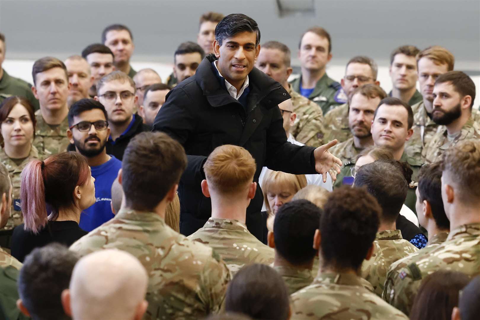 The Prime Minister visited RAF Lossiemouth on Monday (Jeff J Mitchell/PA)