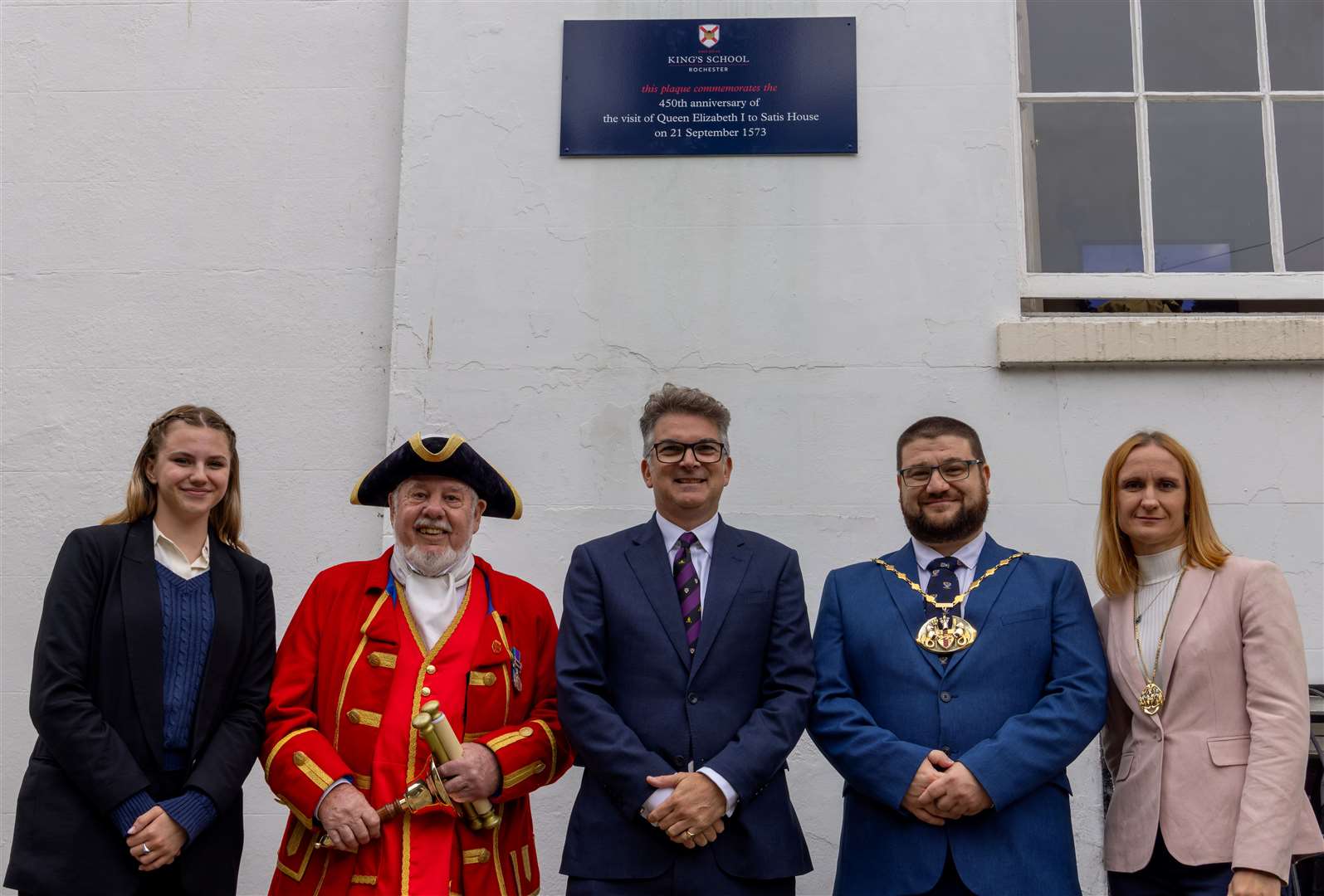 Principal Ben Charles (centre) was joined by a number of guests Picture: King's School