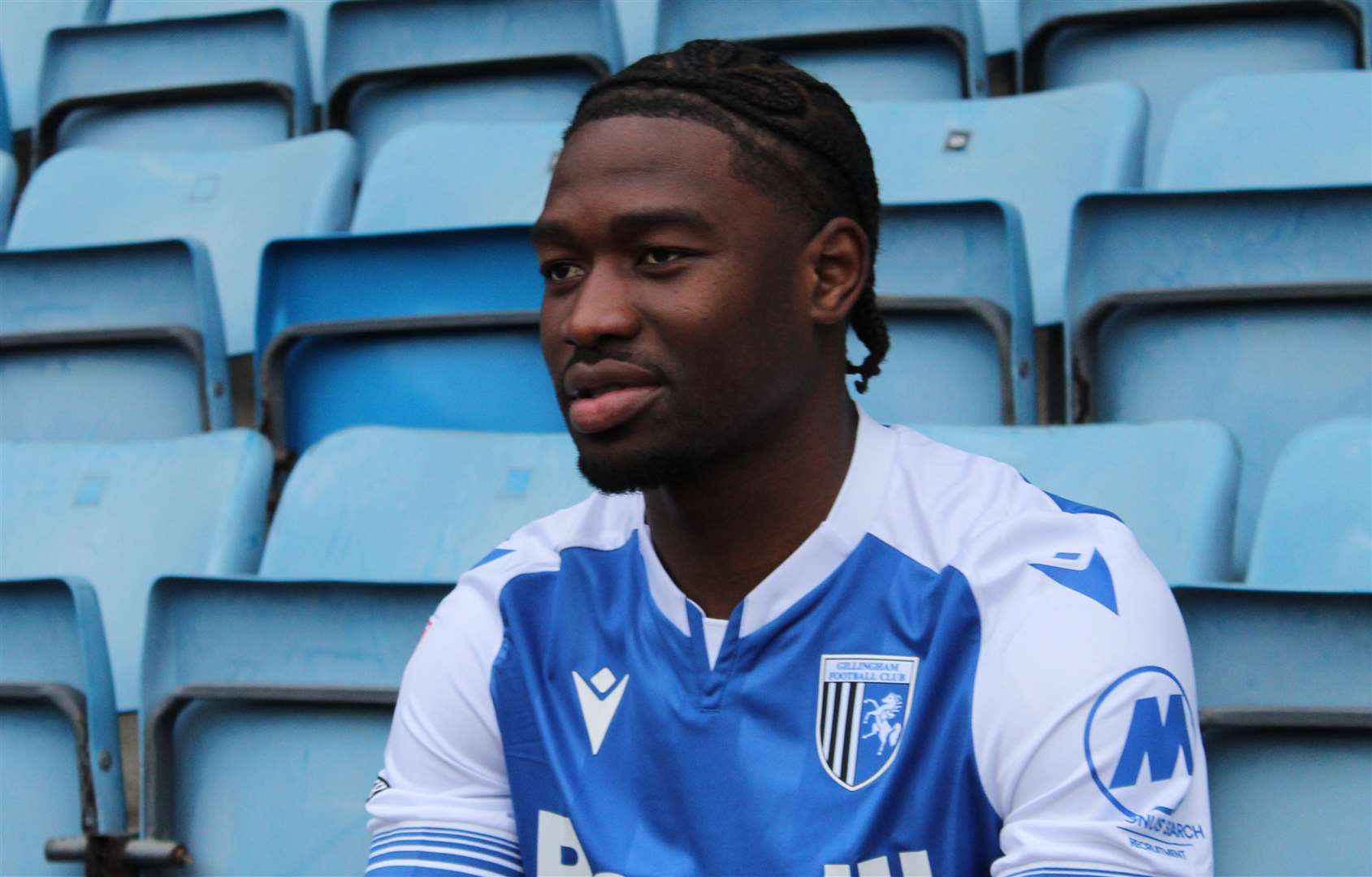 Gillingham's new signing Nelson Khumbeni has signed a deal until the summer of 2027 Picture: GFC