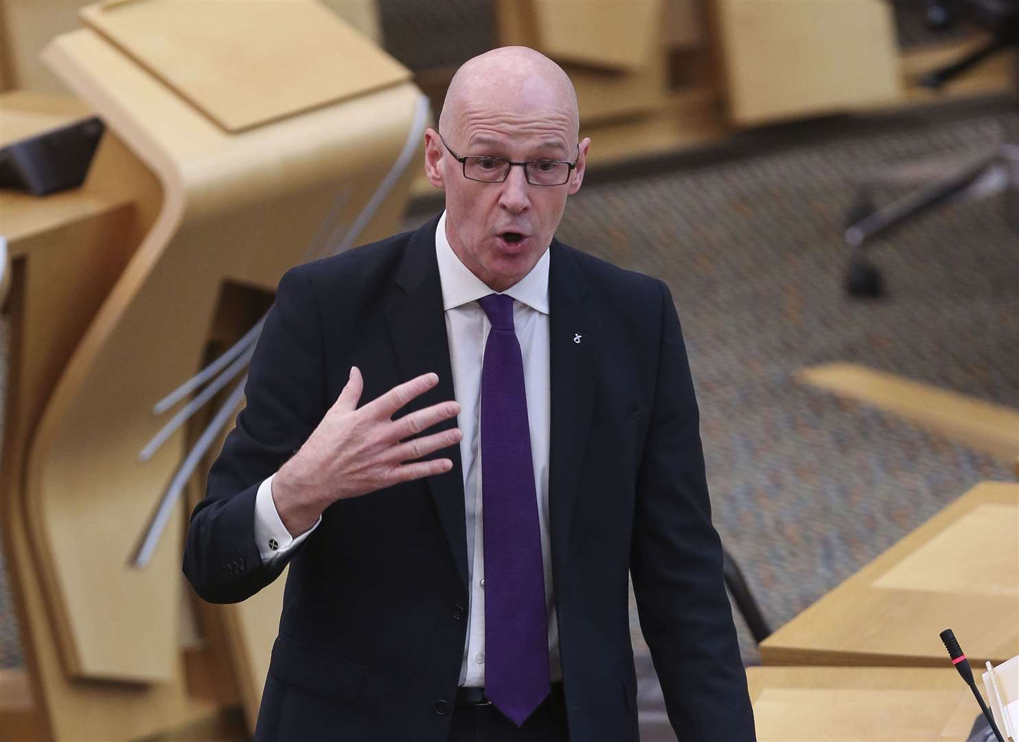 Deputy First Minister John Swinney said the Government is still ‘actively considering’ reducing the self-isolation period (Fraser Bremner/Daily Mail/PA)