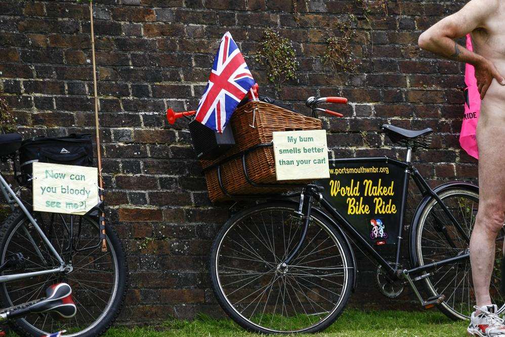 The World Naked Bike Ride Arrived In Canterbury Yesterday Afternoon As