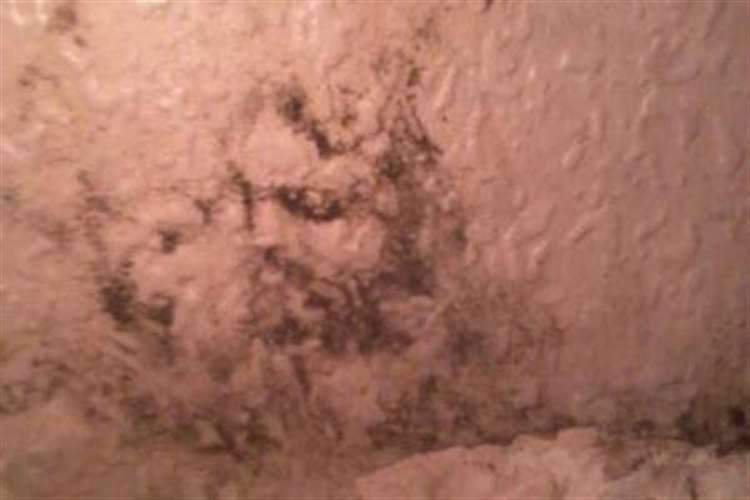 Kenny Iddenden spotted this likeness of Jesus on a damp Herne Bay wall
