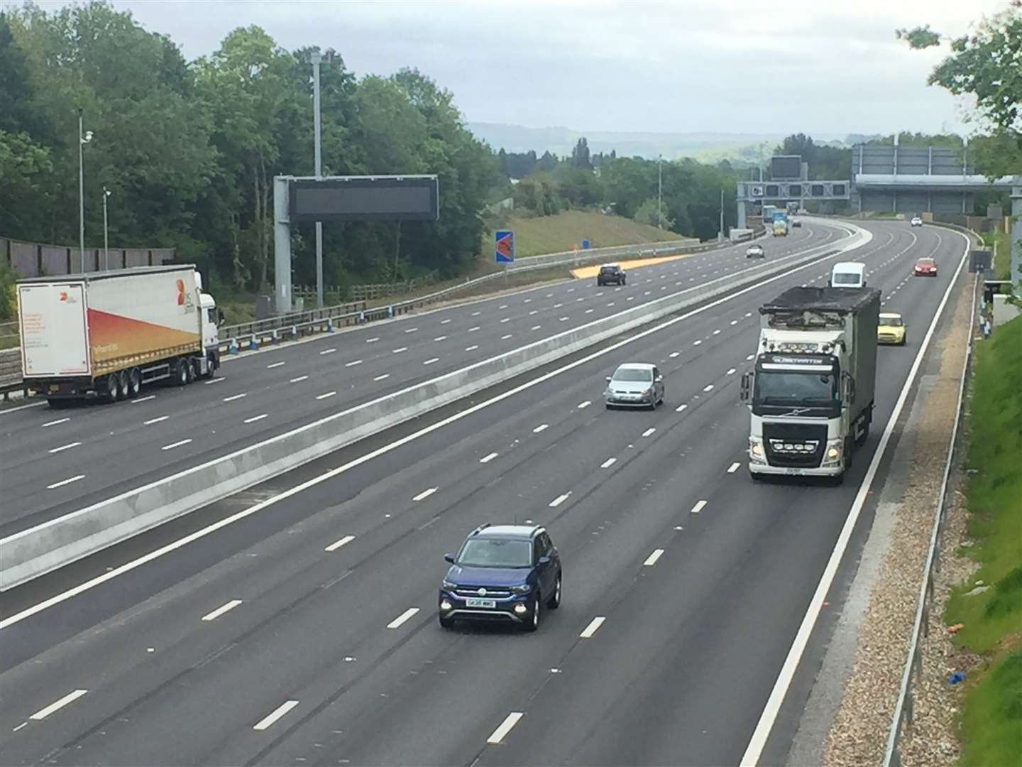 Work on the smart motorway on the M20 was completed in 2020