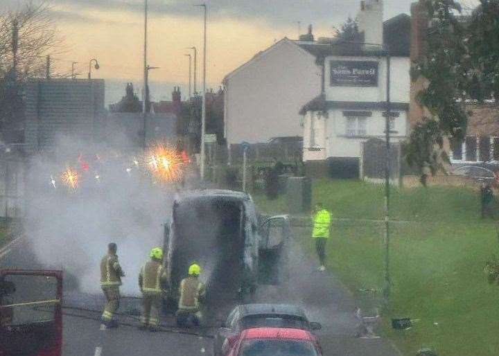 One fire engine was called to the scene to put the blaze out