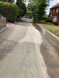 Water was 'pouring down the road' by the time it was seen to Picture: Robert Vallance