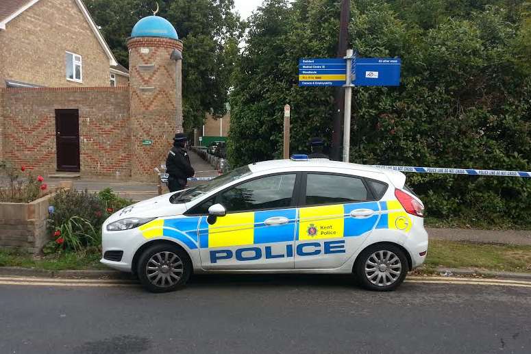 Police have sealed off part of the University of Kent campus. Picture: Alex Claridge