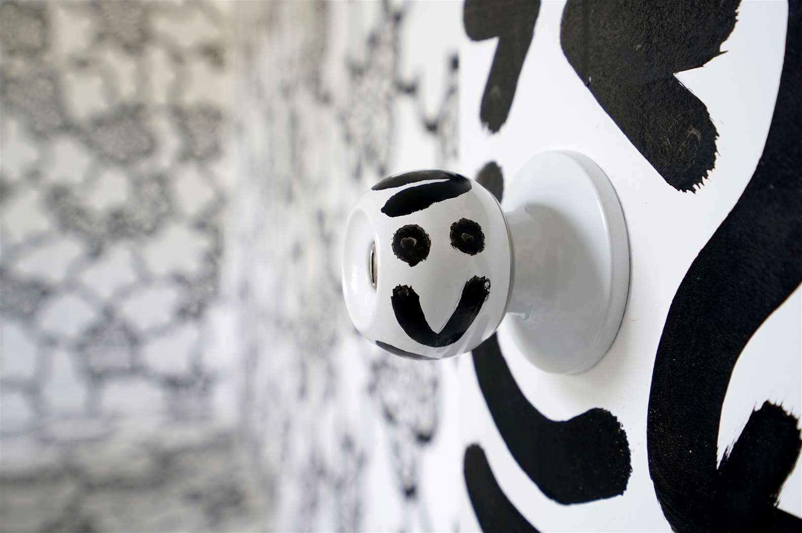 A doorknob inside Mr Doodle’s house (Gareth Fuller/PA)