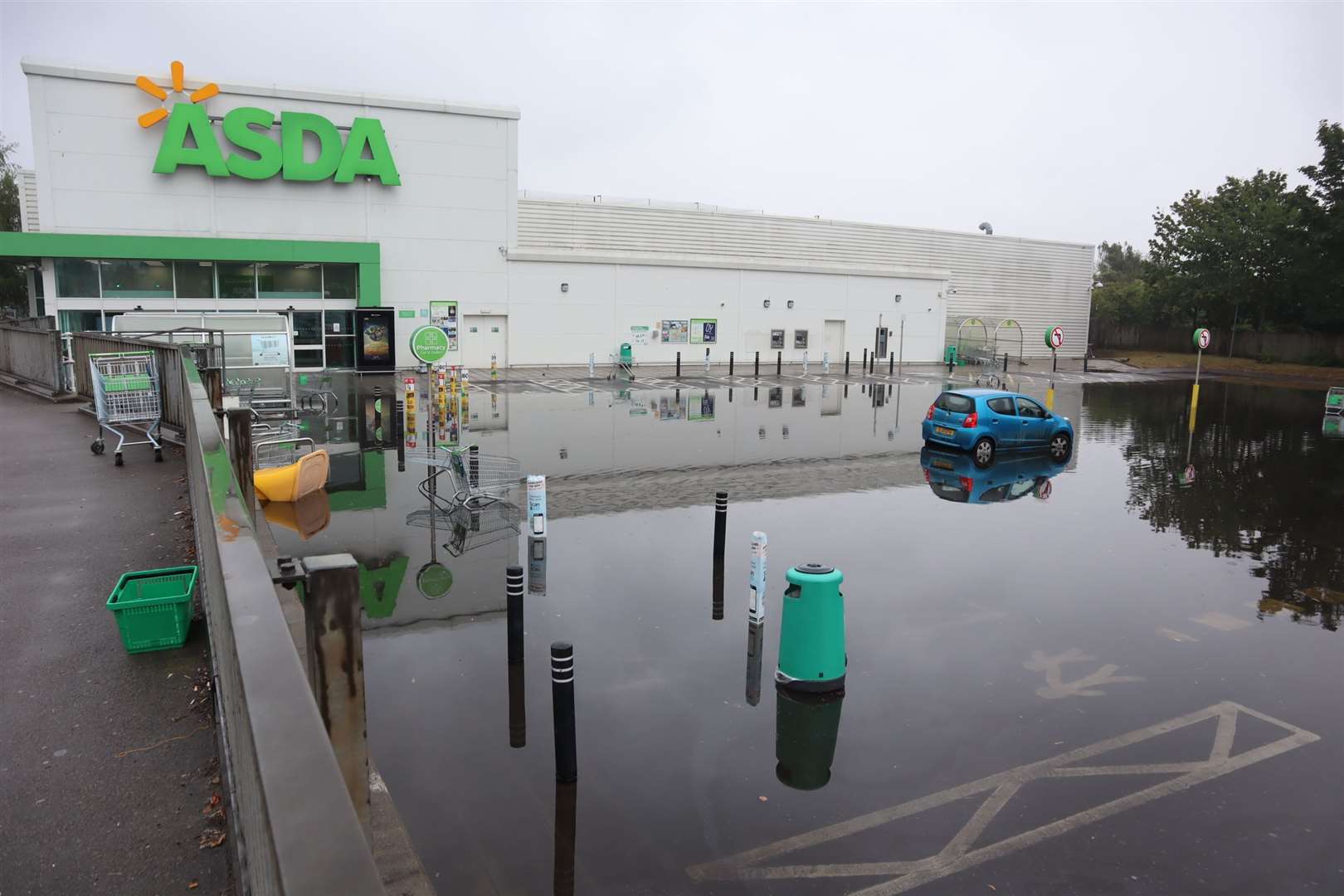 Sittingbourne Asda superstore closed after heavy rainfall damages roof