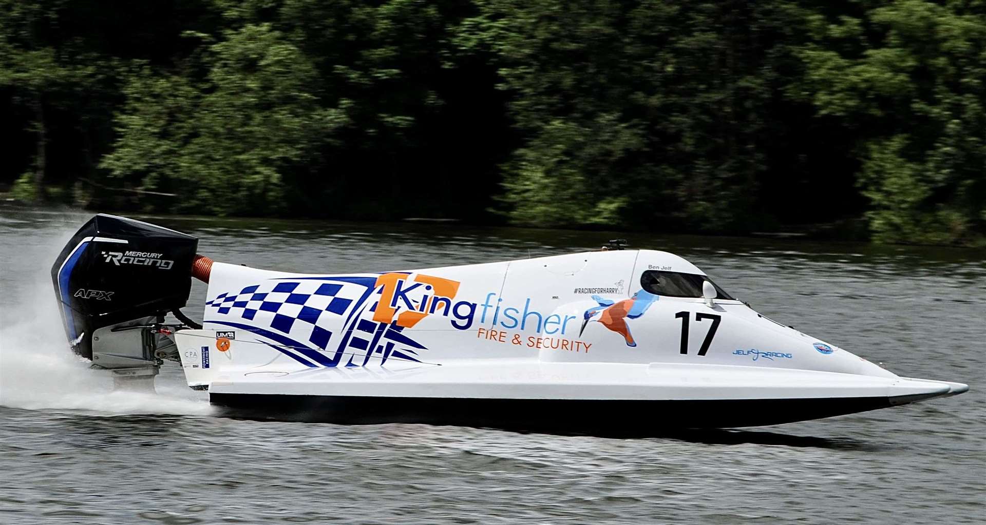 Ben Jelf in action at St Helens for the opening round of the F2 British Powerboat Championship. Picture: Nikki Drummond