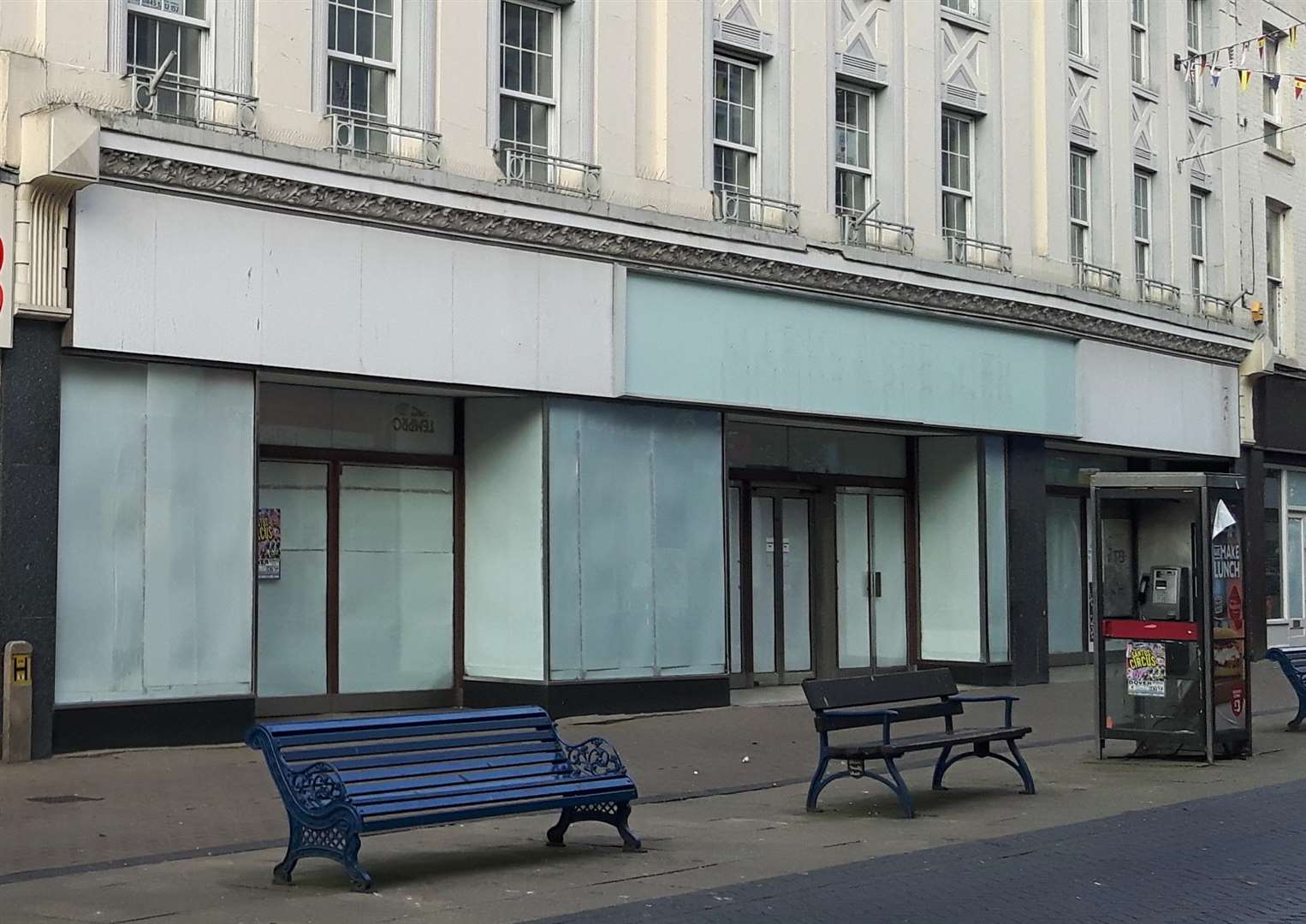 The now-empty Marks and Spencr in Biggin Street