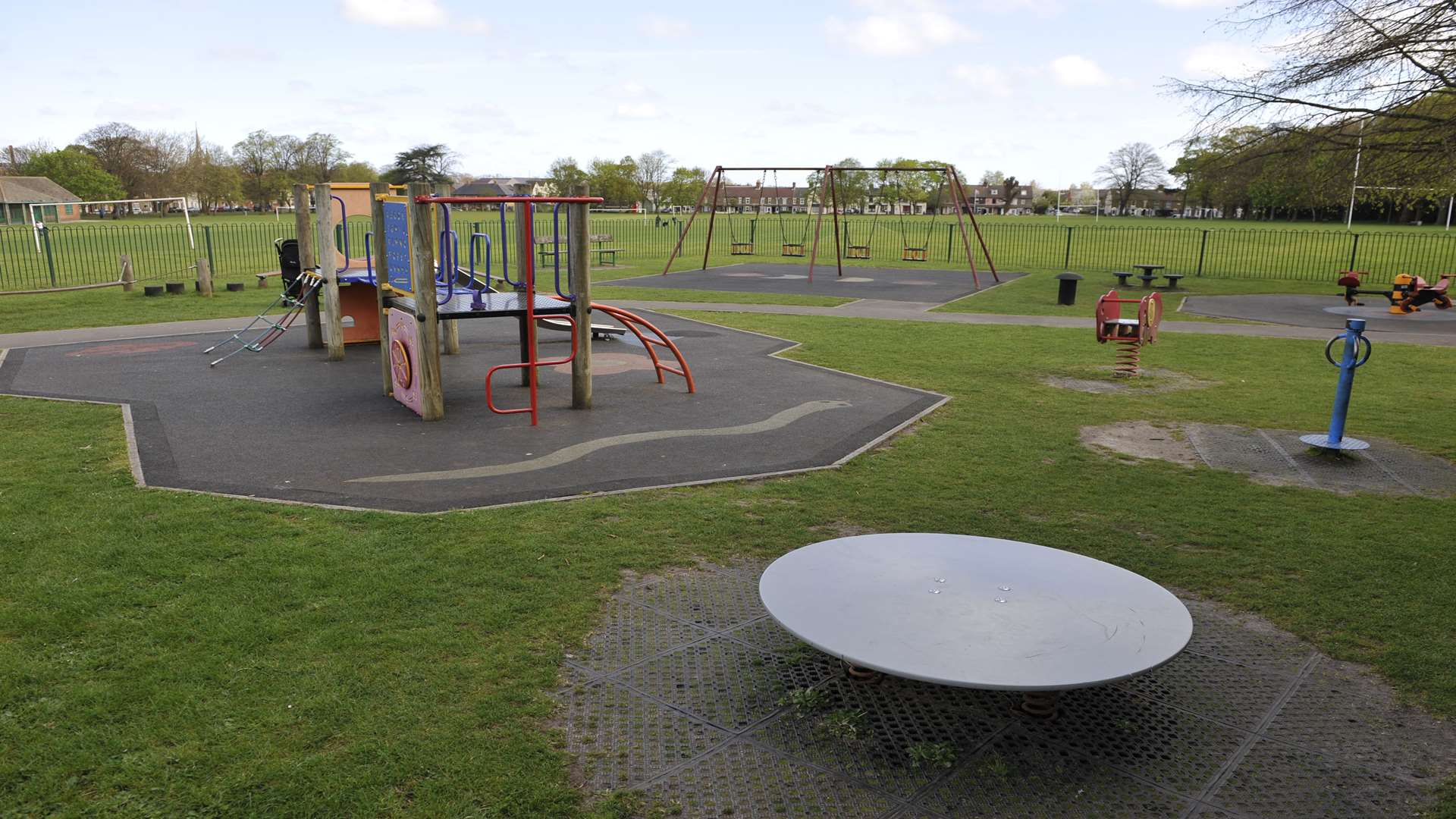 The playpark at Faversham Rec.