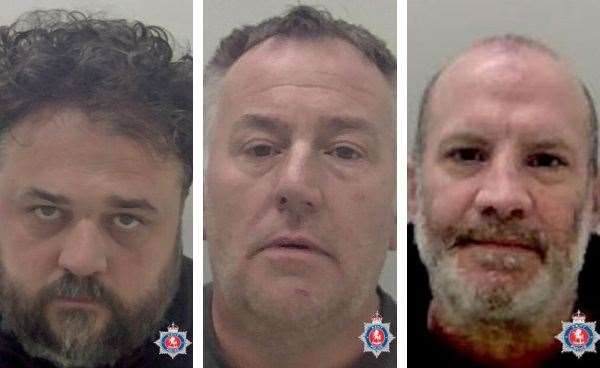 Lee Barnett, Scott Wallwork and Stephen Austin were locked up. Picture: Kent Police