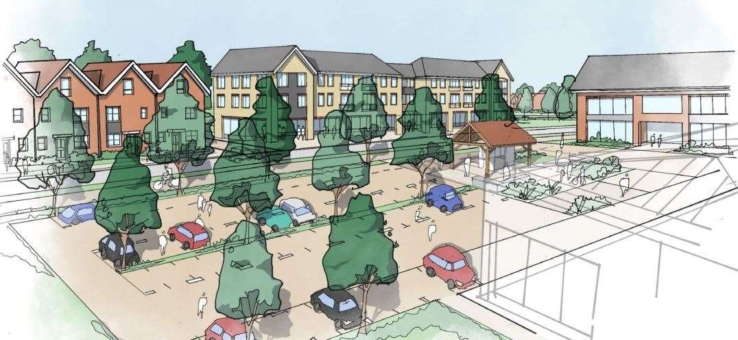 An artist's impression of how the Strode Farm scheme is set to look