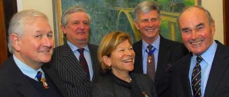 Pictured, left to right, the Rt Hon Sir John Mummery, Viscount De L’Isle, Lady Clarke, Brig John Meardon, and the Lord Lieutenant Allan Willett at the aunnual meeting of the Lieutenancy.