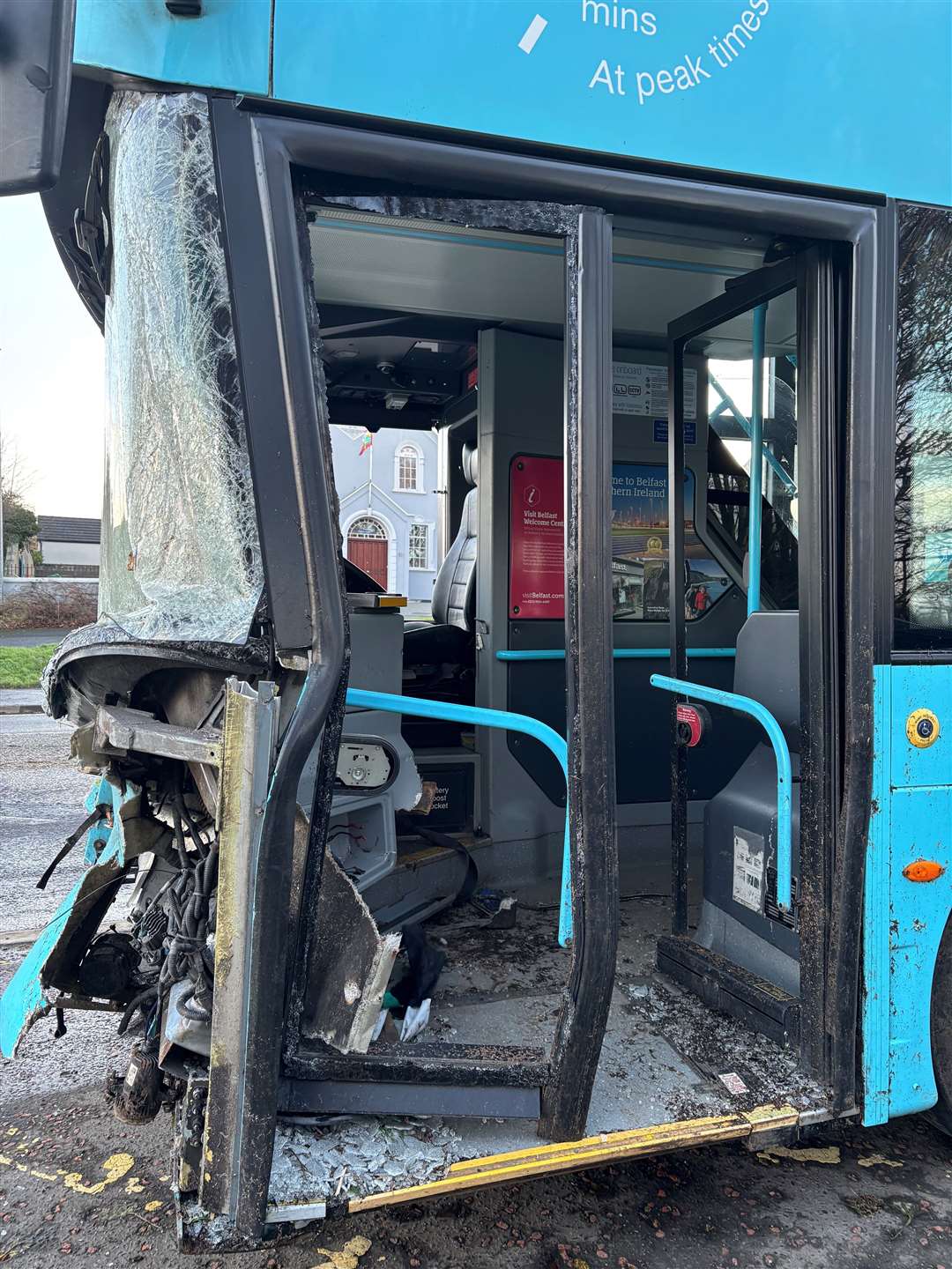 The driver was the only person on the bus at the time (Rebecca Black/PA)