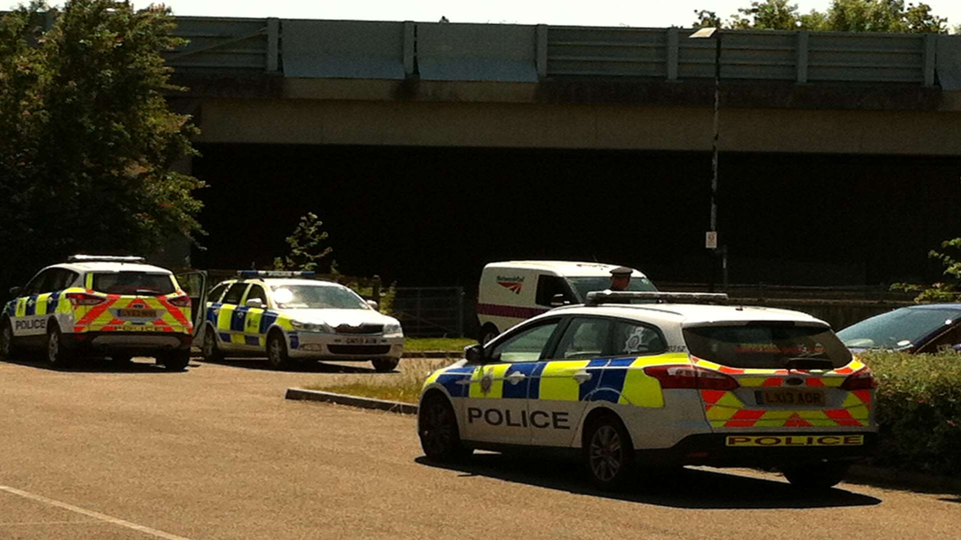 Police at the scene of the fatality near Bobbing