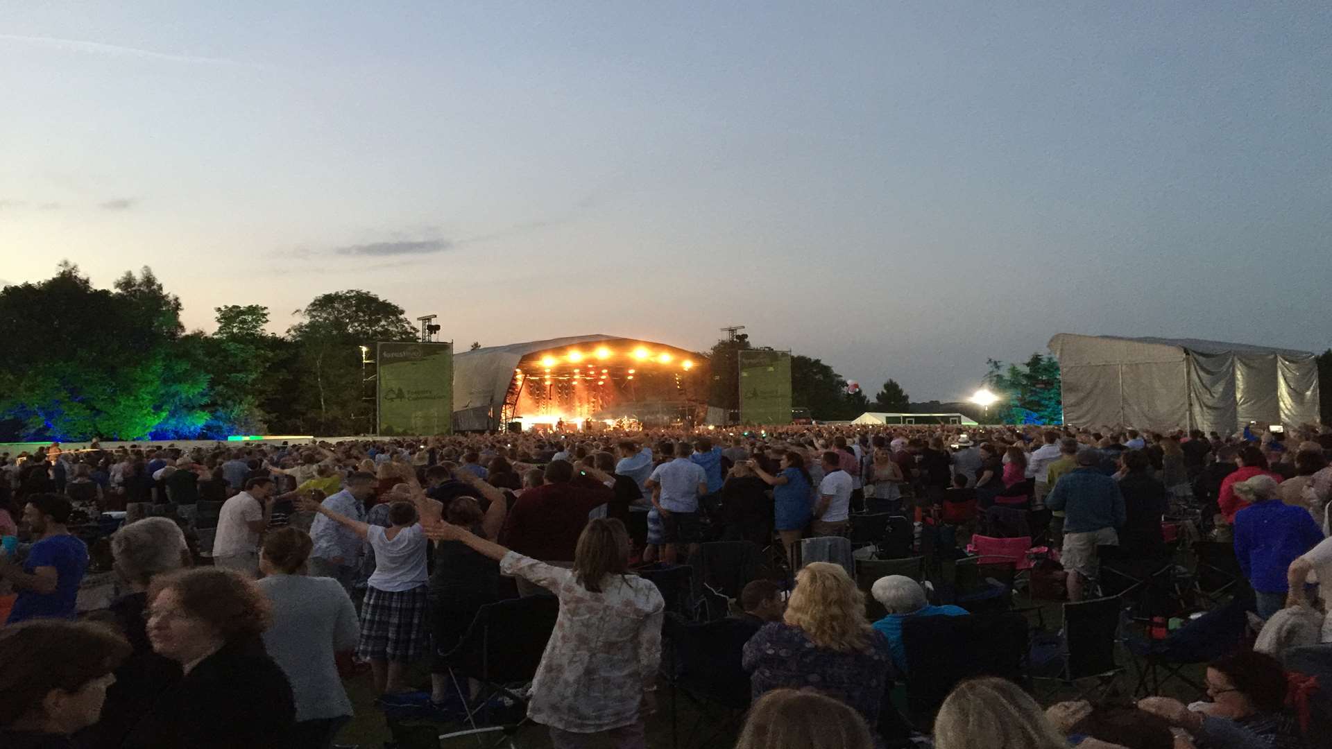 Crowds enjoying the show