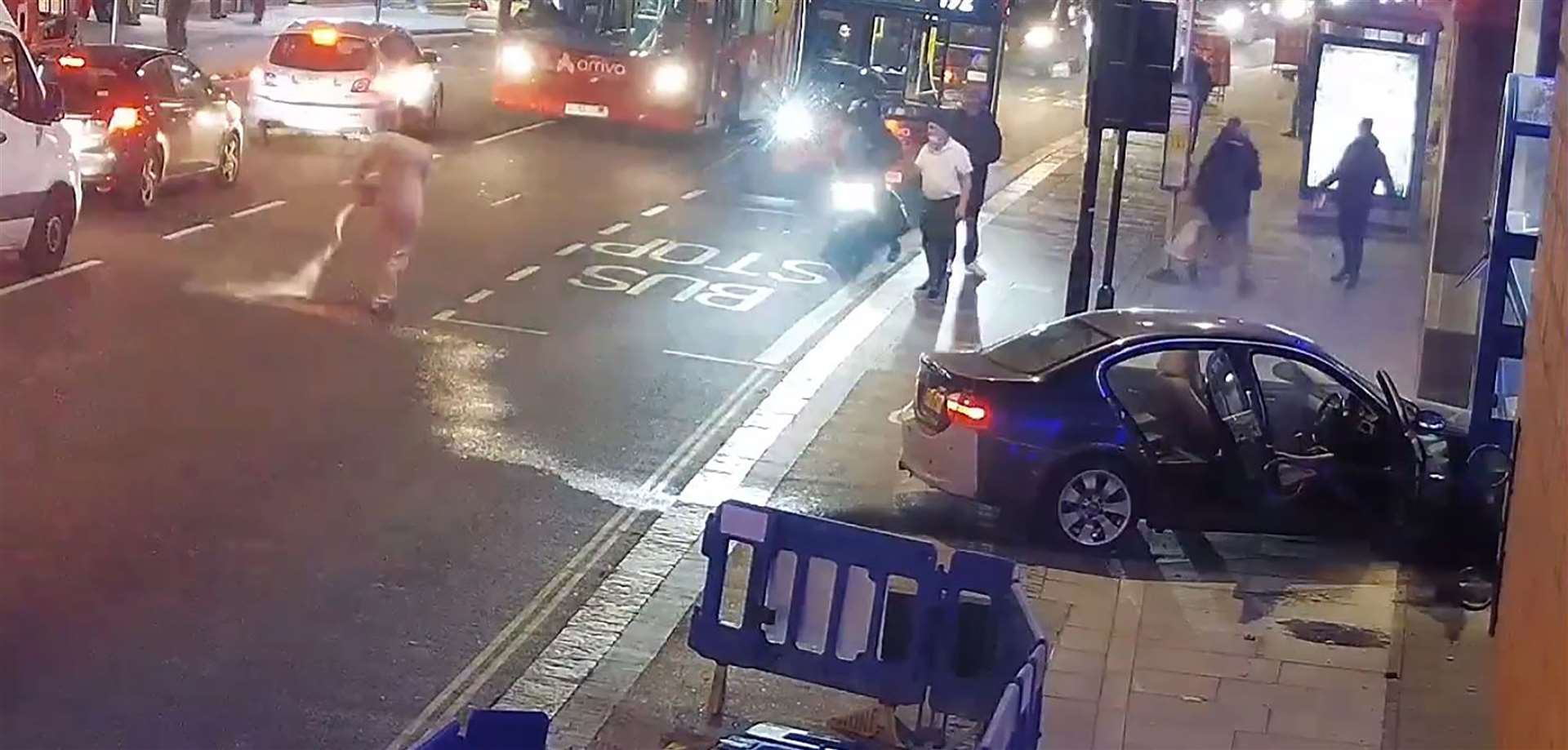 Adam Pawlowski (left) is seen pouring petrol on the road (Metropolitan Police/PA)