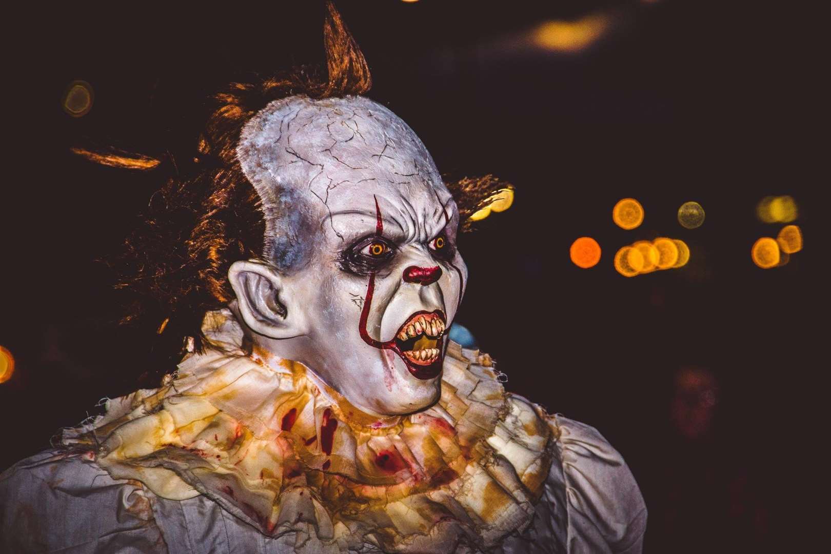 Pennywise the dancing clown from Stephen King’s adapted novel It was in attendance. Picture: Adrian Bennett (5090164)