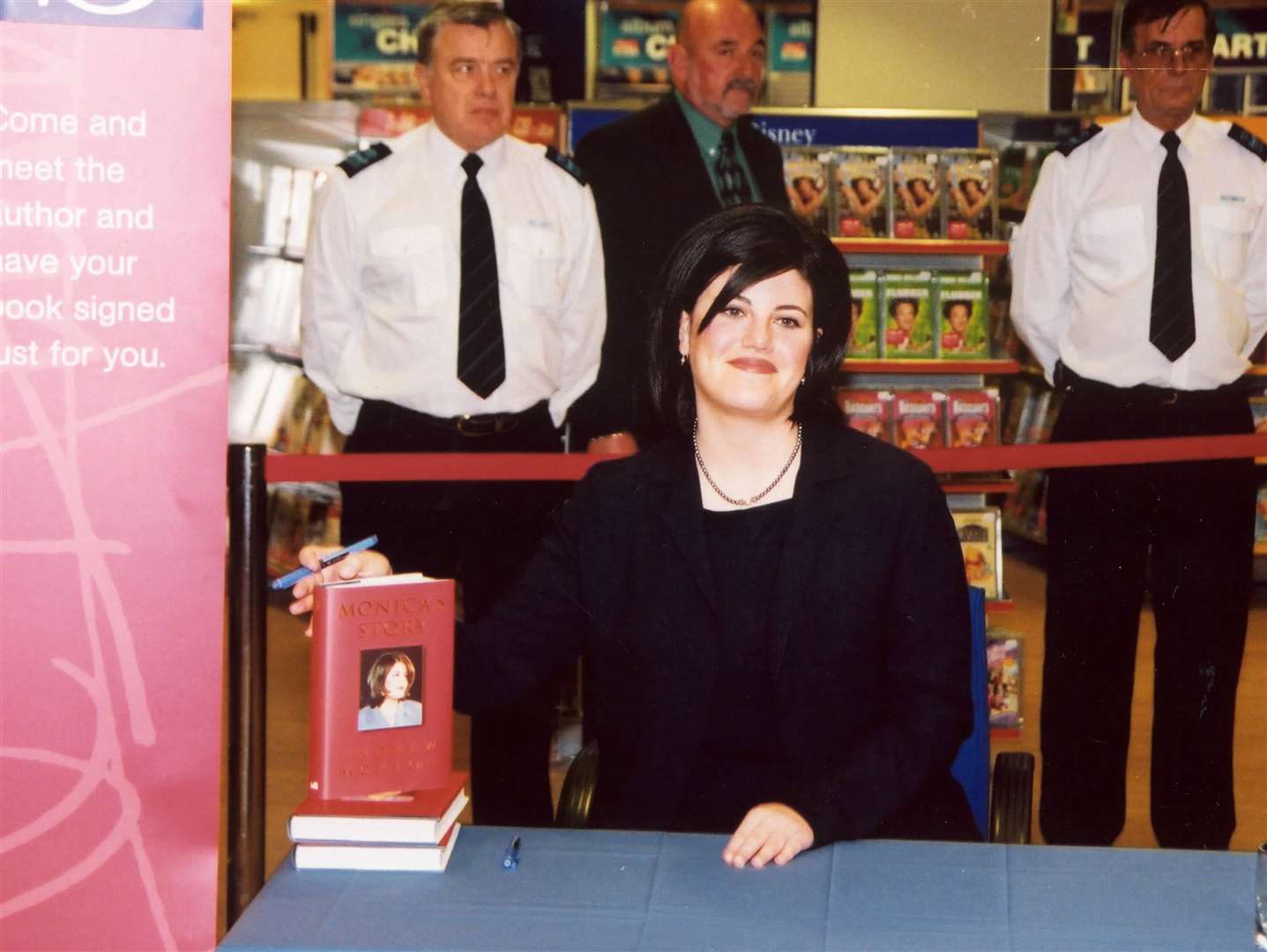 Monica Lewinsky attends a book-signing at Bluewater in 1999