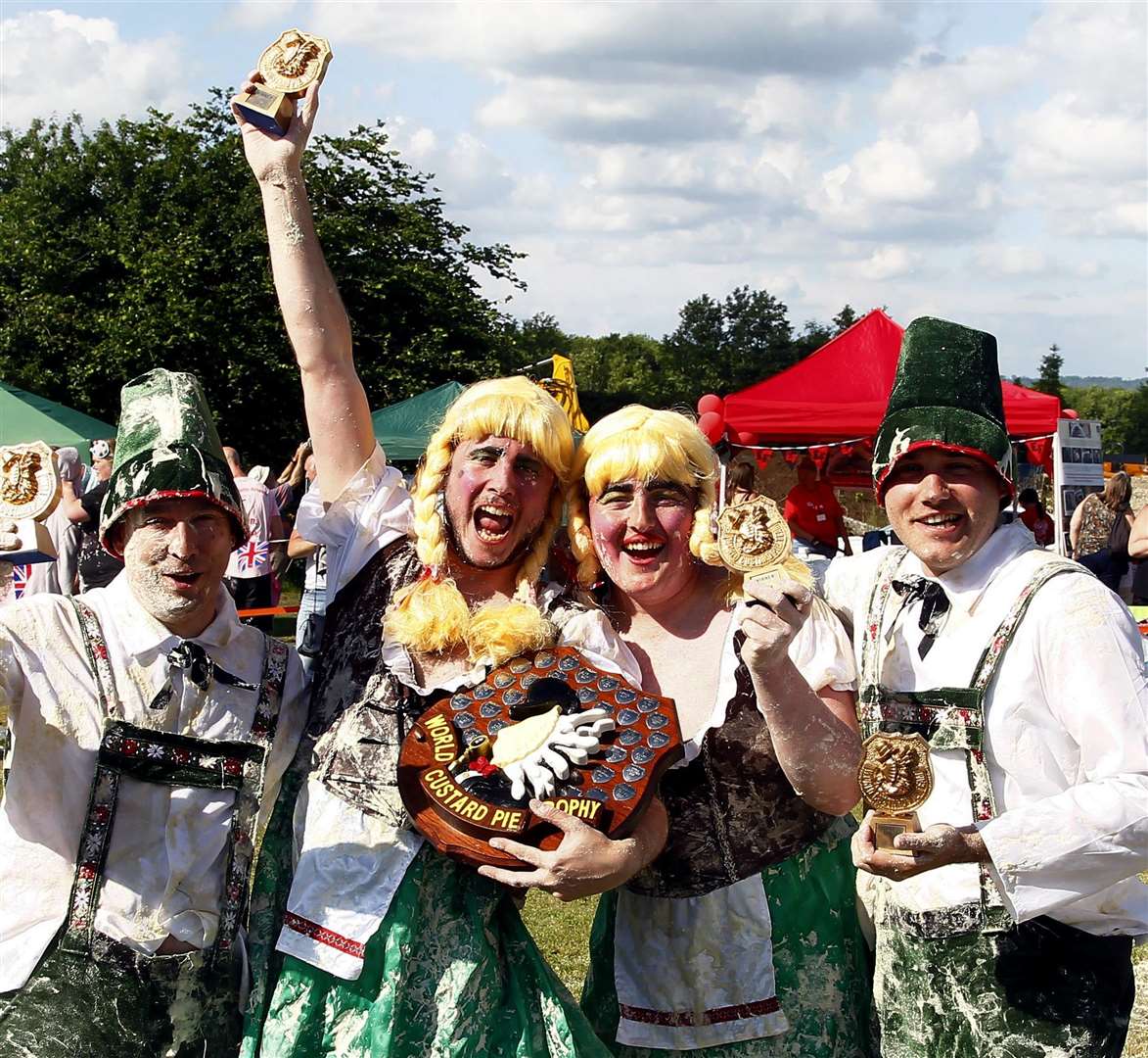 Last year's World Custard Pie Championships winners Pie Face Picture: Sean Aidan