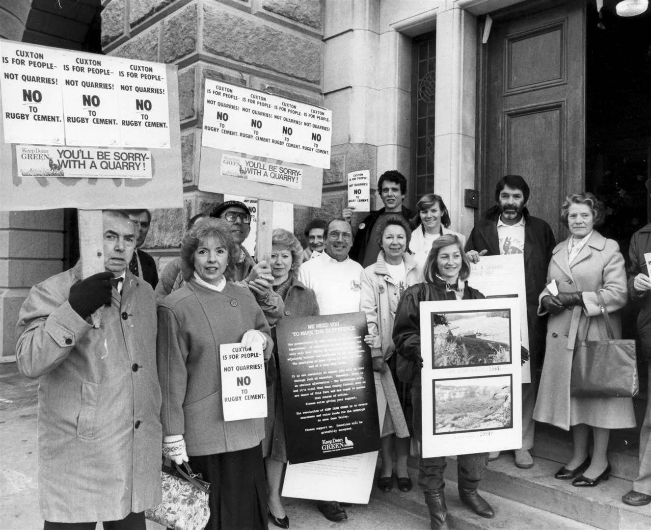 Cuxton residents lodged their protest at County Hall in vain in 1988 as a cement firm won the fight for works at a beauty spot