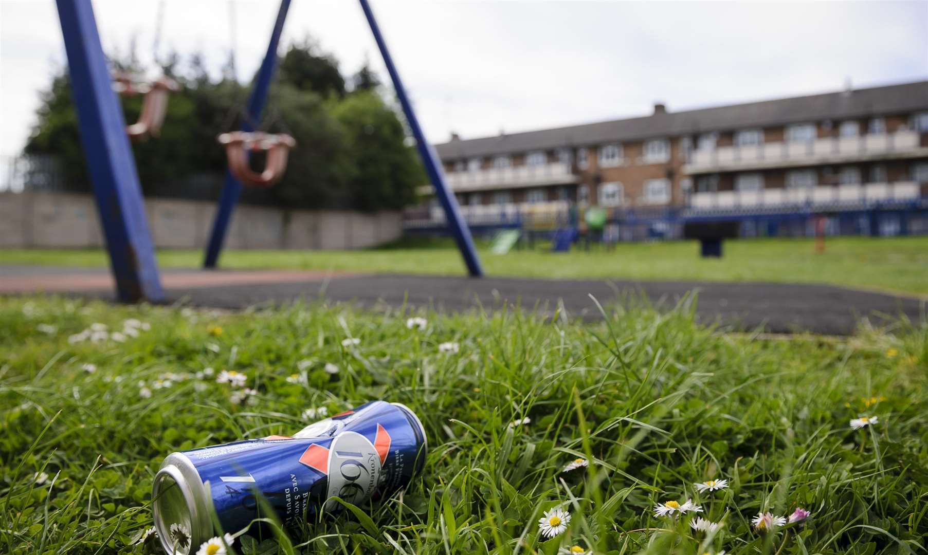 The play area around Jenkins Dale, Chatham, where the 18-month-old girl was 'scalped' by the dog