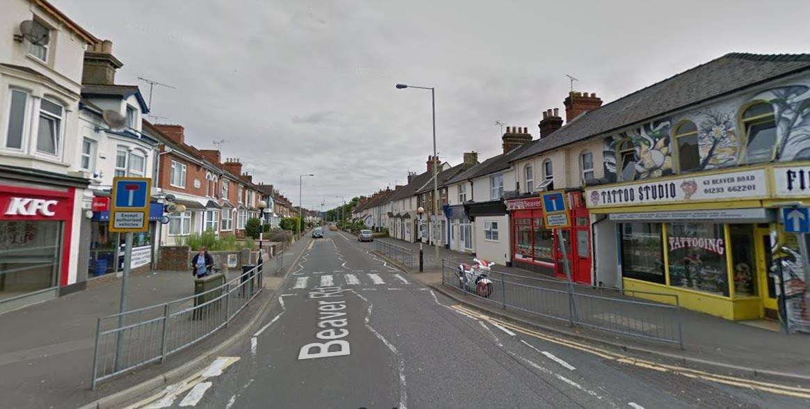 Beaver Road, Ashford. Did you see a cyclist hit a pedestrian here? Picture: Google Streetwise