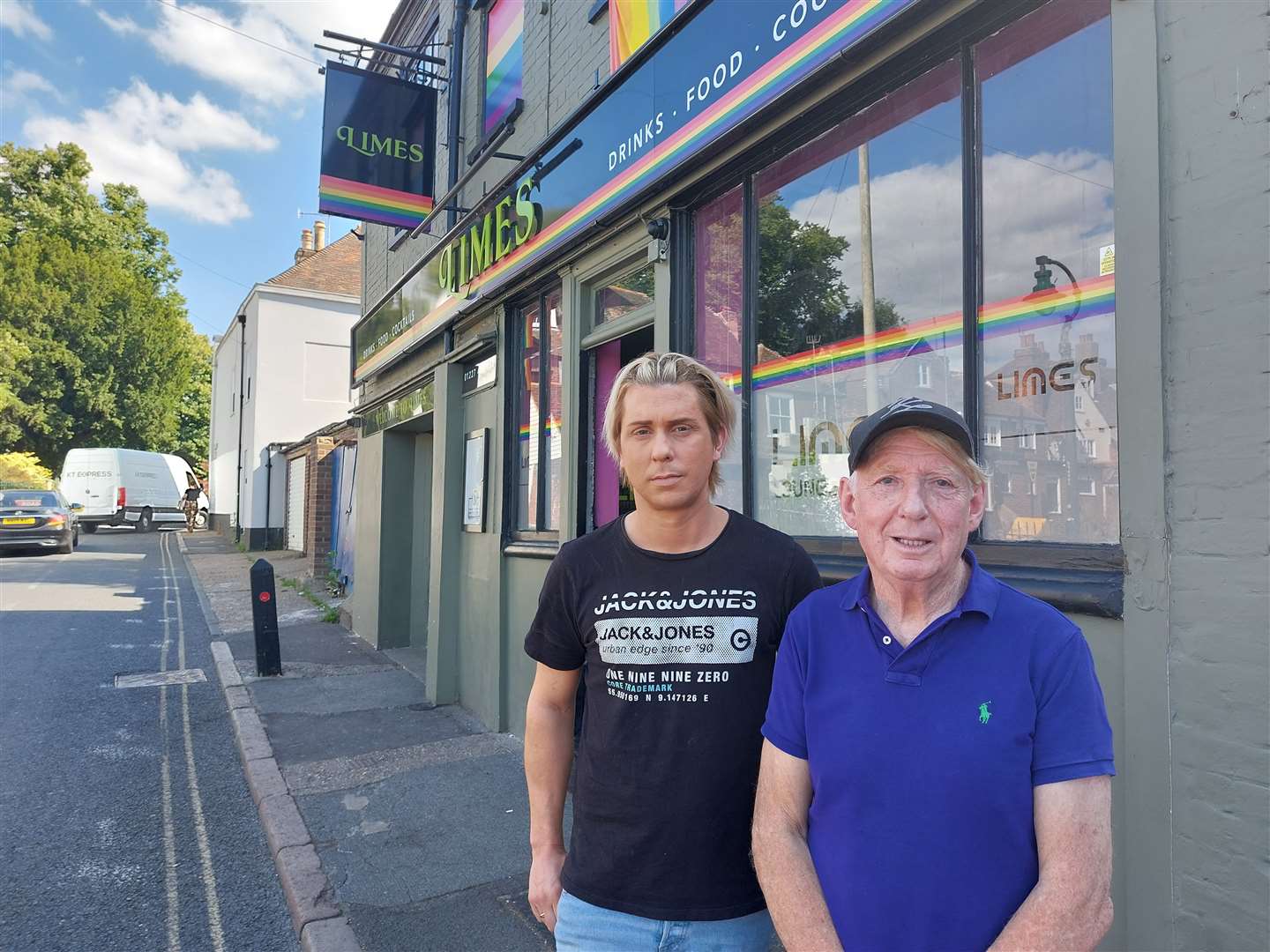 Michael Lee and Tony Butcher outside Limes