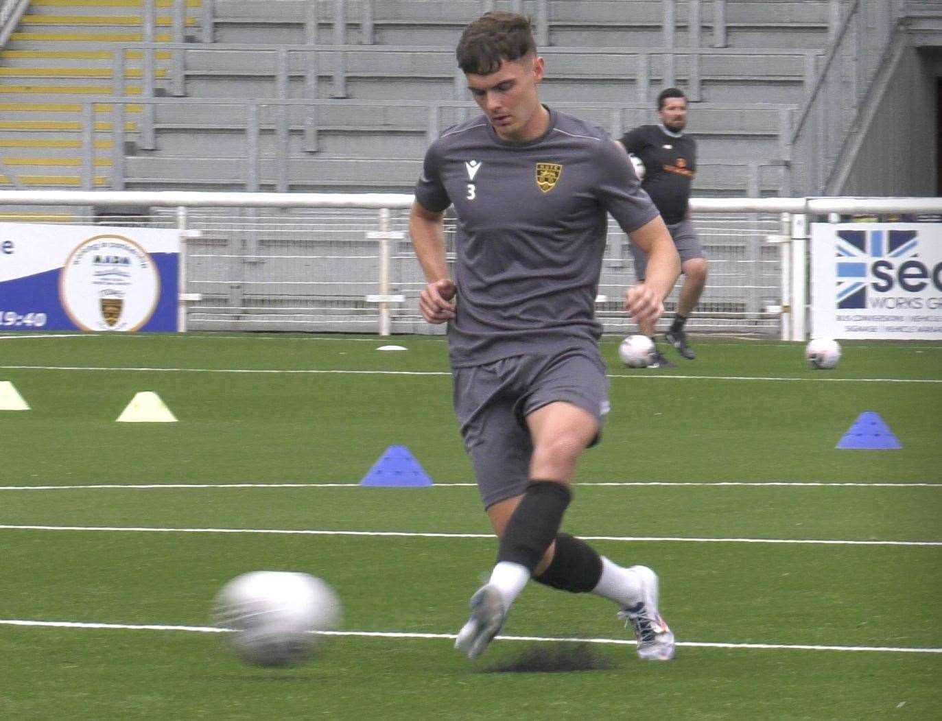 Maidstone United summer signing Ben Brookes in pre-season training at the Gallagher. Picture: MUFC