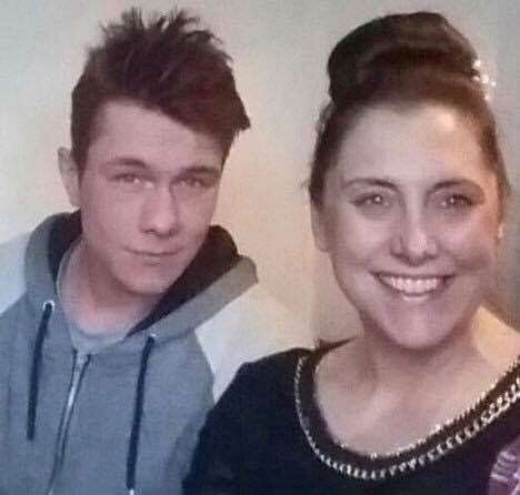 Lewis Burdett with his mother Sarah Wellgreen